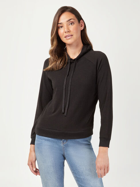 Khloe Soft Touch Hoodie, Black, hi-res