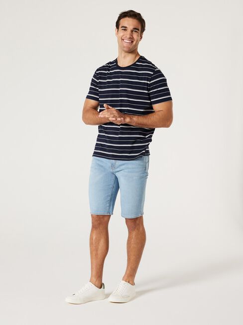SS Jai Stripe Crew Tee