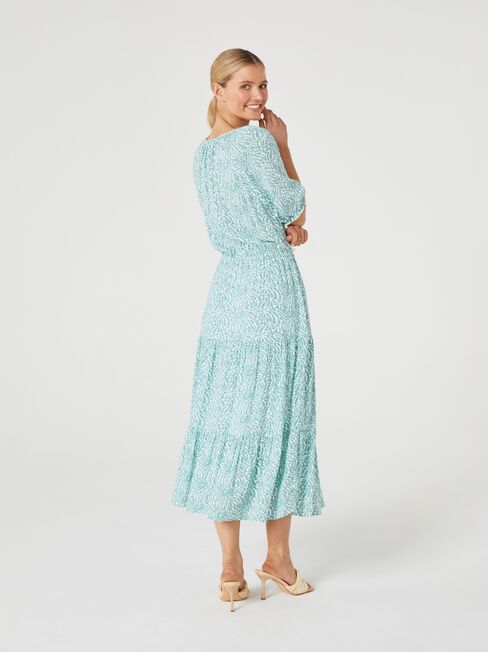 Grace Tiered Midi Dress, Print, hi-res