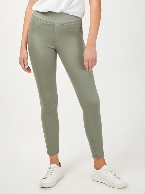 Tessa J-Luxe Skinny Jeans, Green, hi-res