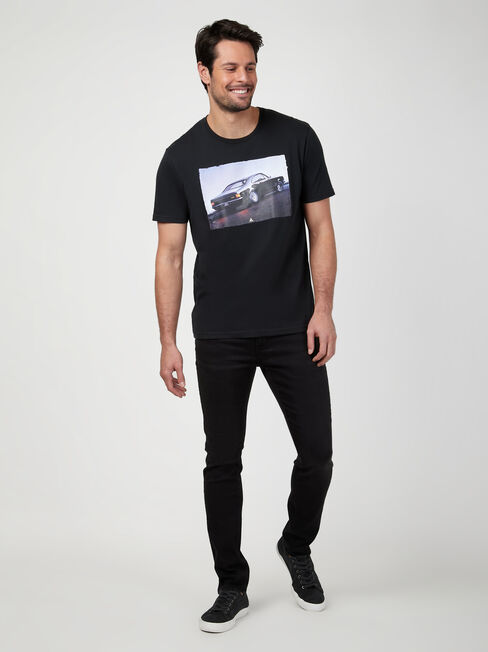SS Holden GTS Print Crew Tee, Black, hi-res