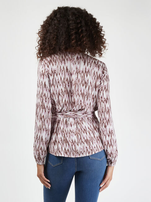 Valentino Cross Over Top, Purple, hi-res