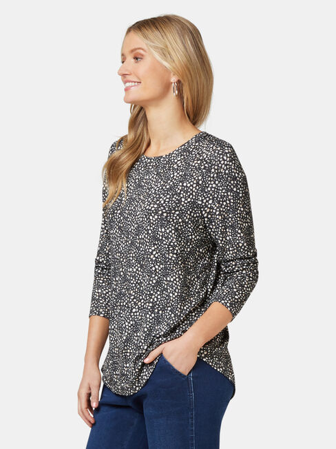 Maddie Soft Touch Curve Hem Pullover, Multi, hi-res