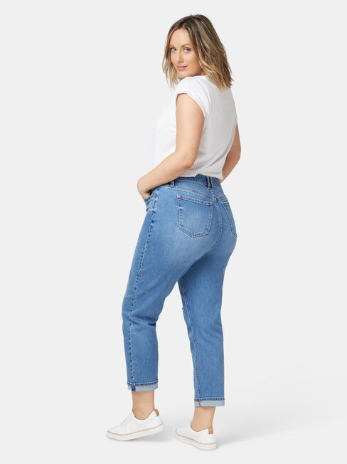 Curve Embracer Mom Jean, Mid Indigo, hi-res