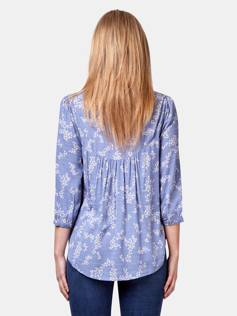 Maxine Textured Shirt, Blue, hi-res