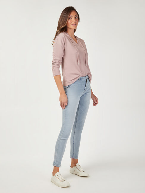 Emilia Hooded Sweat, Purple, hi-res