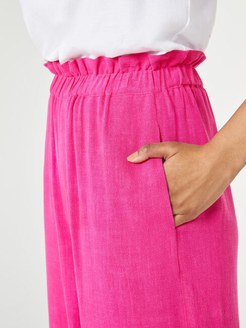 Piper Paperbag Relaxed Pant, Pink, hi-res