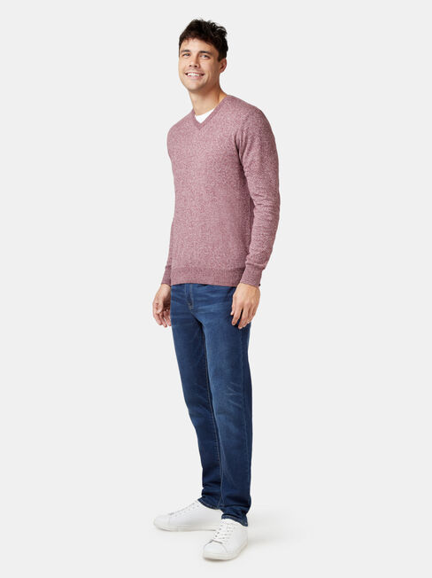 Blake V-Neck Knit, Red, hi-res