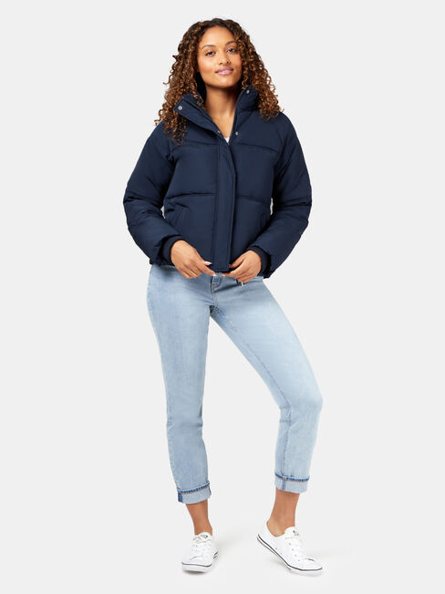 Mabel Short Puffer Jacket, Blue, hi-res