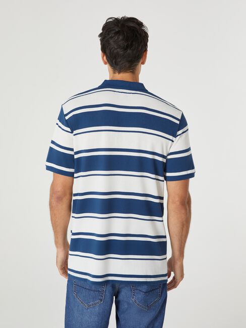 SS Sawyer Stripe Polo, Blue, hi-res
