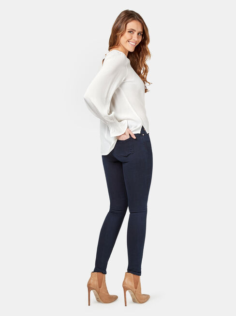 Elliot High Low Blouse, White, hi-res