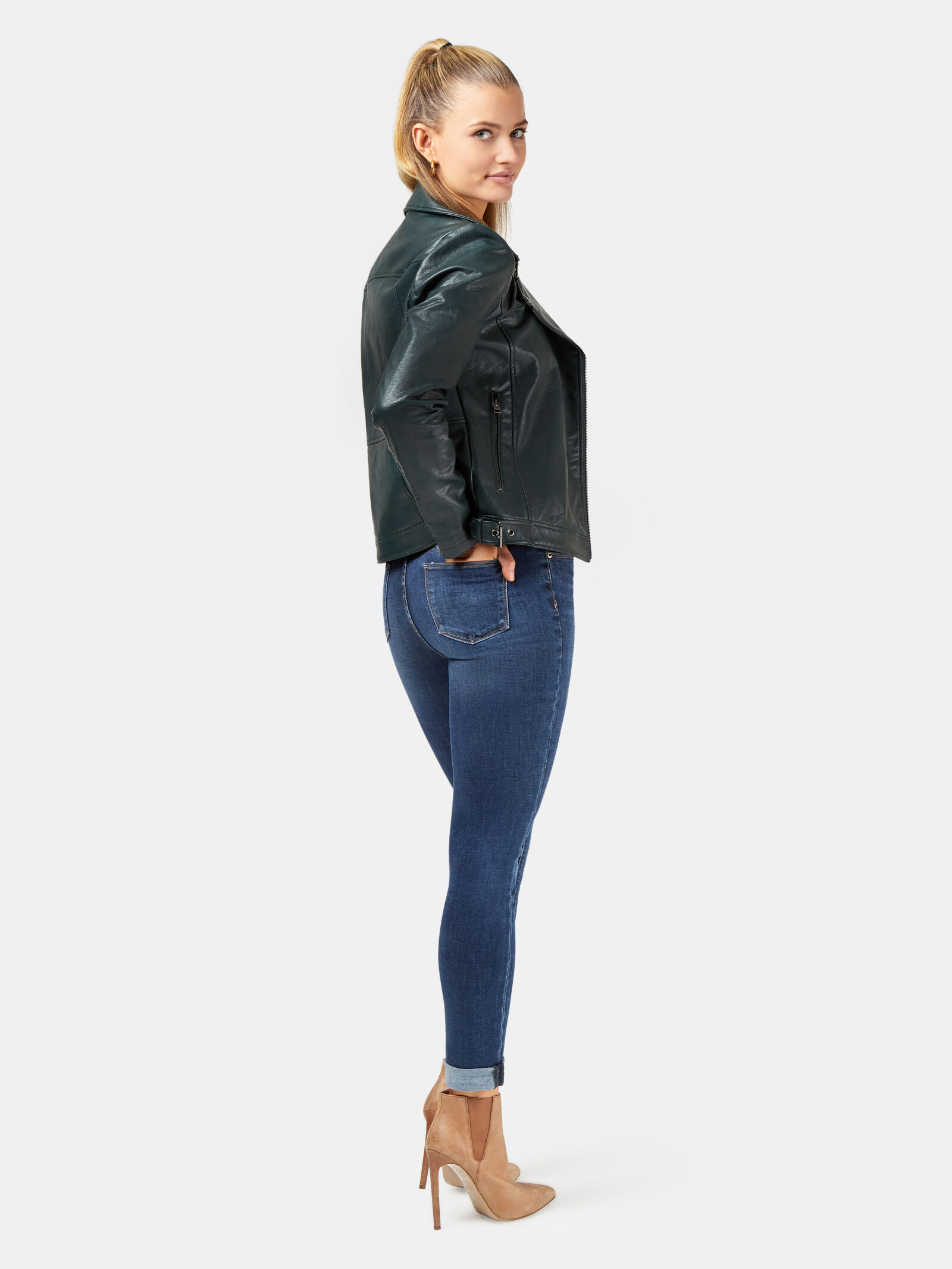 Jeans west shop leather jacket