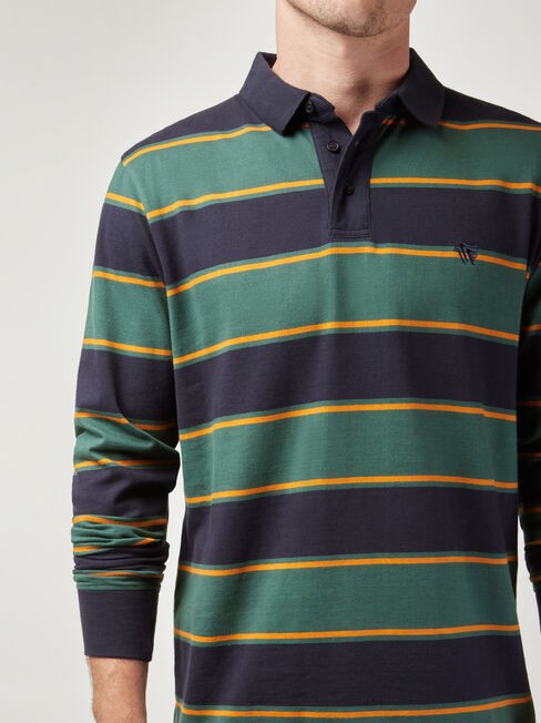 LS Percy Stripe Rugby Polo, Stripe, hi-res