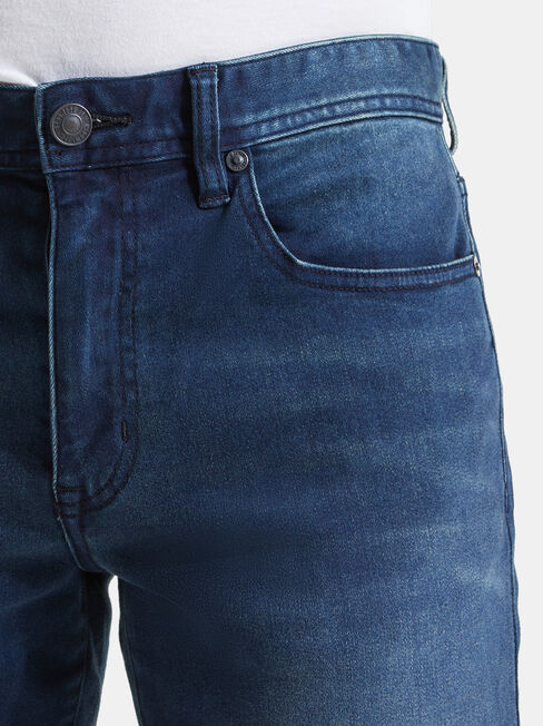 Denim Flex Slim Tapered Jeans Dark Indigo, Dark Indigo, hi-res