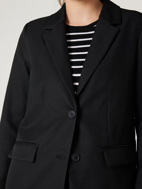 Harper Boyfriend Blazer, Black, hi-res