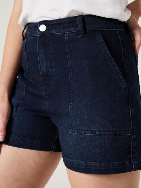 Olivia Denim Utility Short, Blue, hi-res