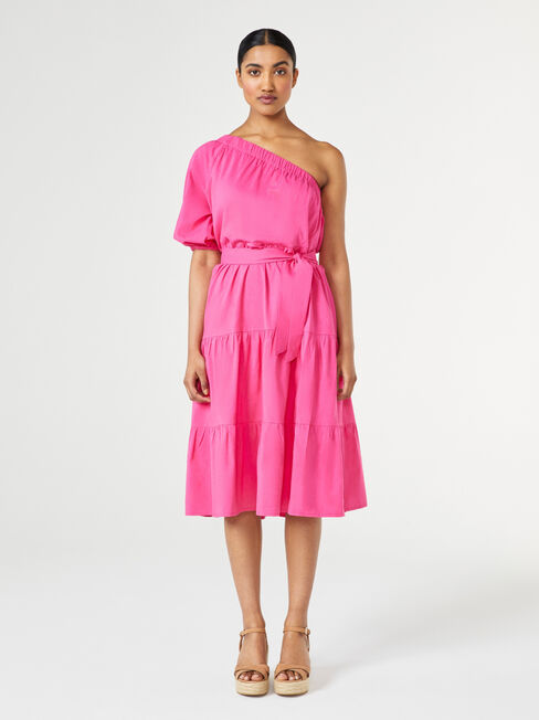 Twiggy Asymmetric Dress, Pink, hi-res