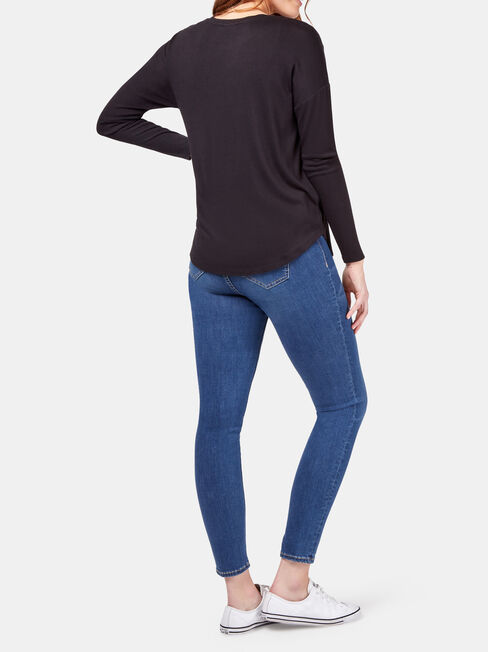 Olivia Maternity Skinny 7/8 Jean, Blue, hi-res