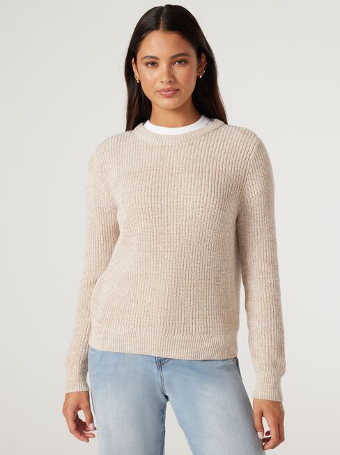Dallas Cotton Twist Pullover, Neutral, hi-res