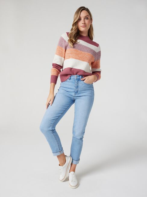 Poppy Multi Twist Knit, Multi Stripe, hi-res