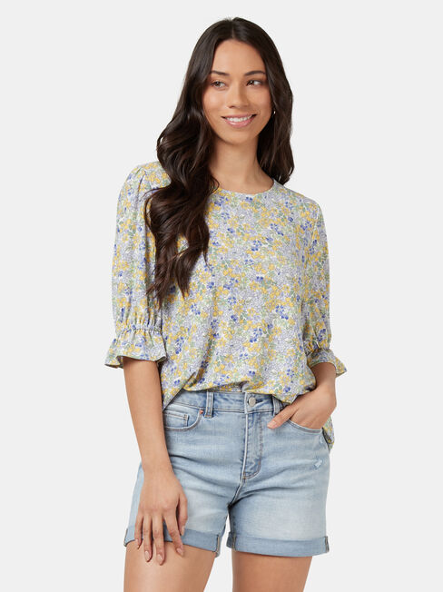 Fiona Formal Jersey Top, Green, hi-res