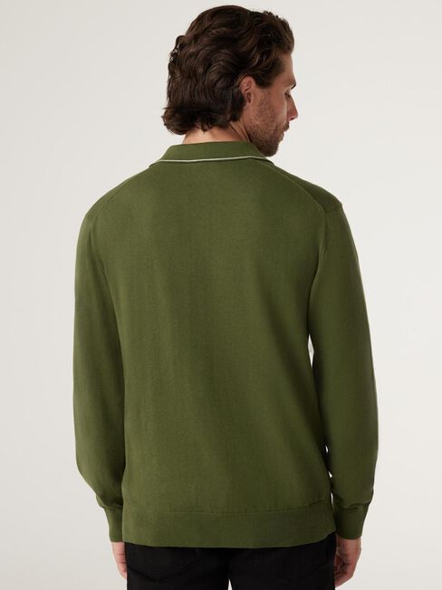 LS Eric Tipped Polo, Olive, hi-res