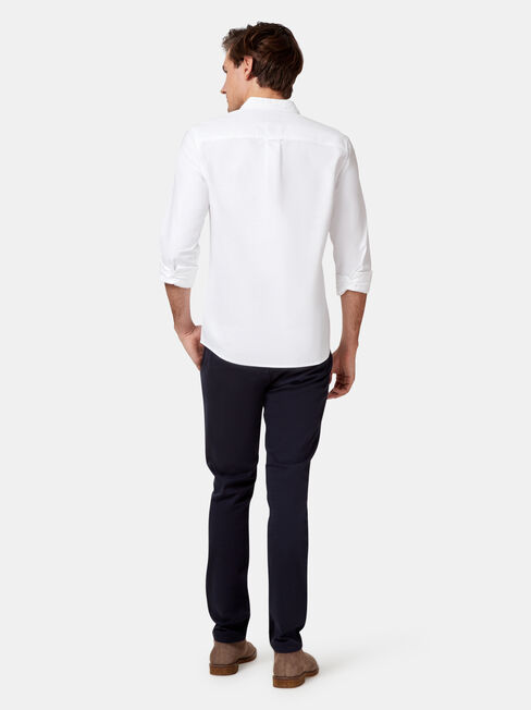 Peyton Long Sleeve Oxford Shirt, White, hi-res