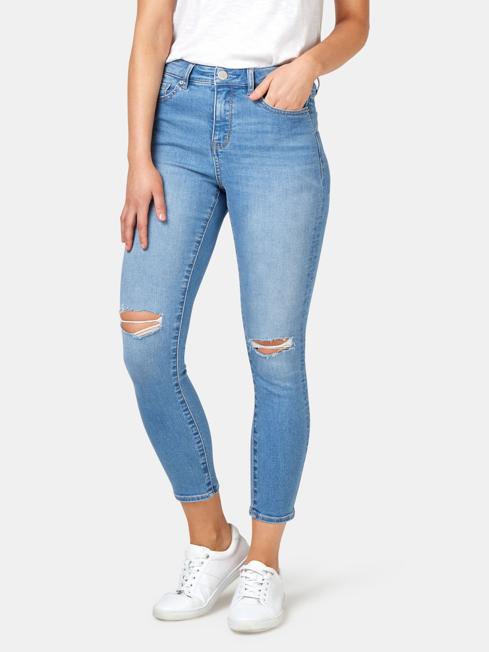 Eleanor Mid Waist Skinny Crop Jeans