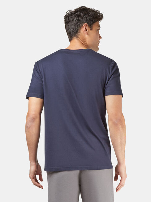 Danny Short Sleeve Print Crew Tee, Blue, hi-res