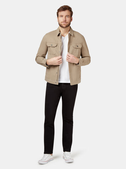 Carter Trucker Jacket, Brown, hi-res