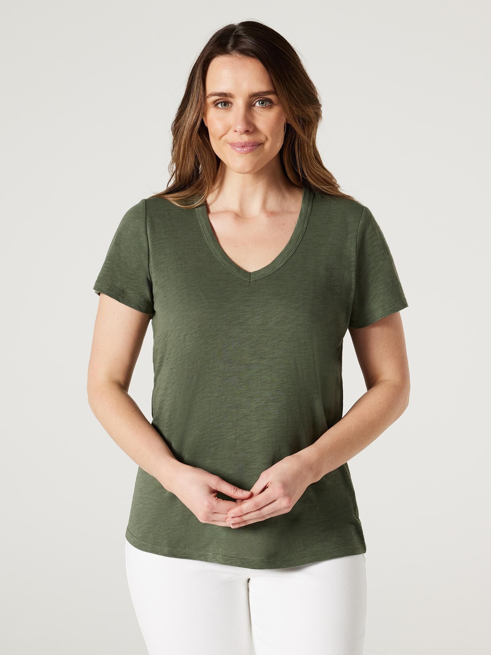 Best women's v neck tee discount