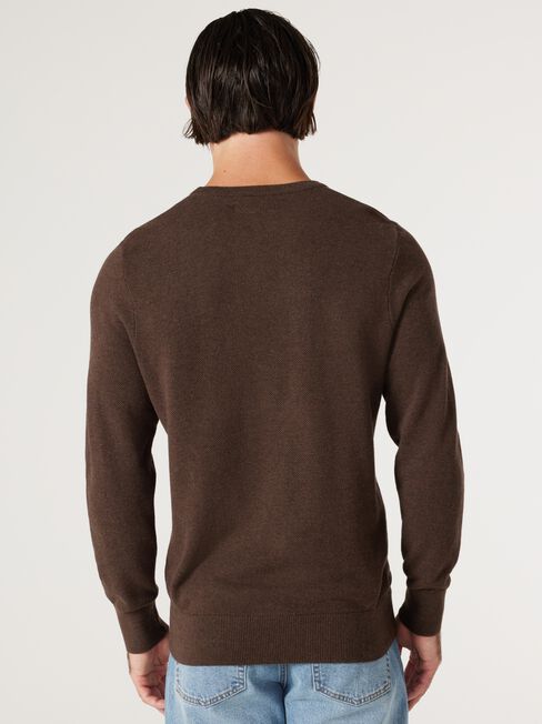 Athens Textured Knit, Brown, hi-res