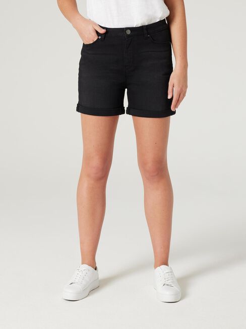 Mariana Boyfriend Short, Black, hi-res