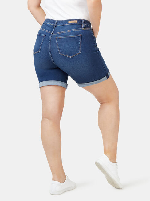 Sophia Curve Embracer Bermuda Short, Blue, hi-res