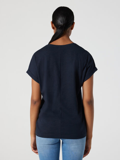 Drop Shoulder Tee, Ink, hi-res