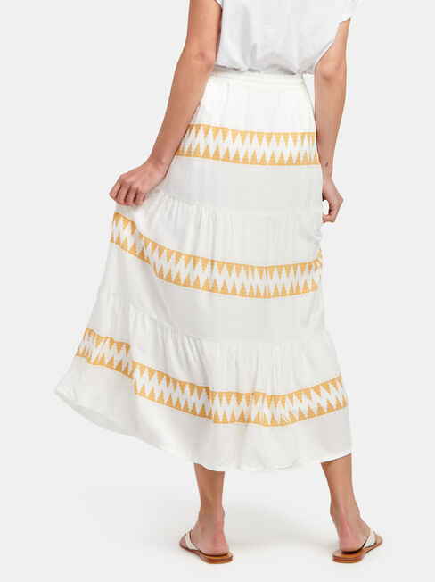 Tiffany Tiered Midi Dress, Stripe, hi-res