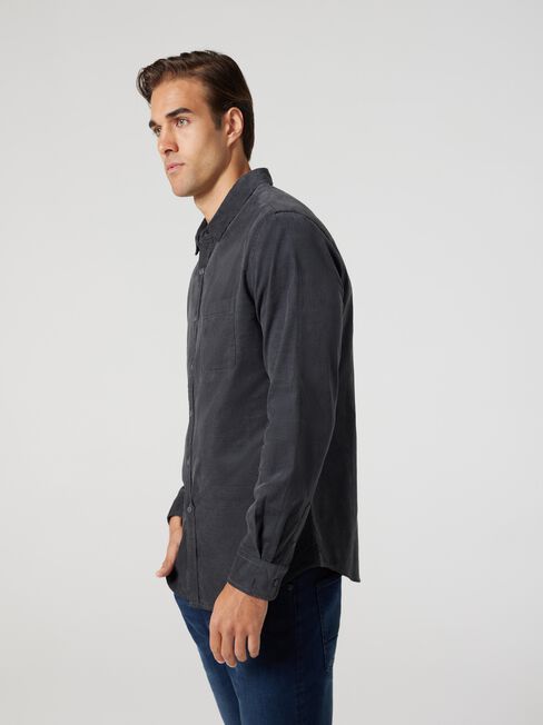 Jamie Corduroy Long Sleeve Shirt, Grey, hi-res