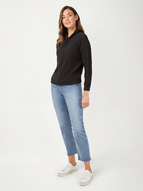 Khloe Soft Touch Hoodie, Black, hi-res