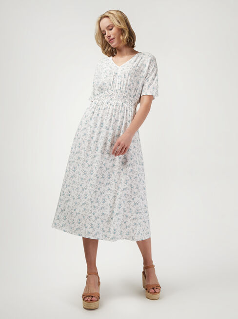 Edwina Midi Dress, Floral, hi-res