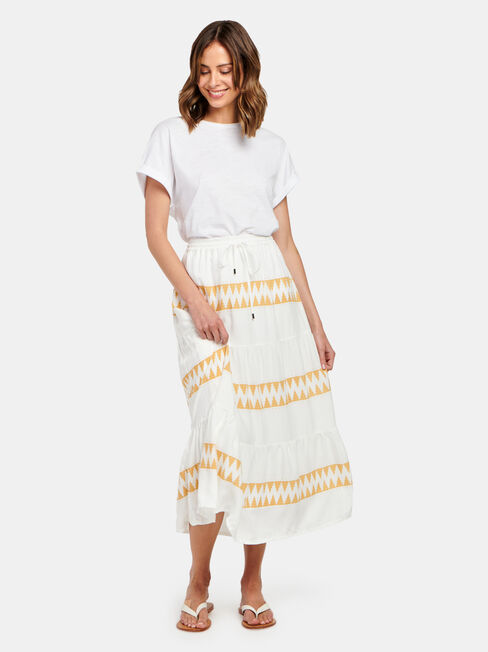 Tiffany Tiered Midi Dress, Stripe, hi-res