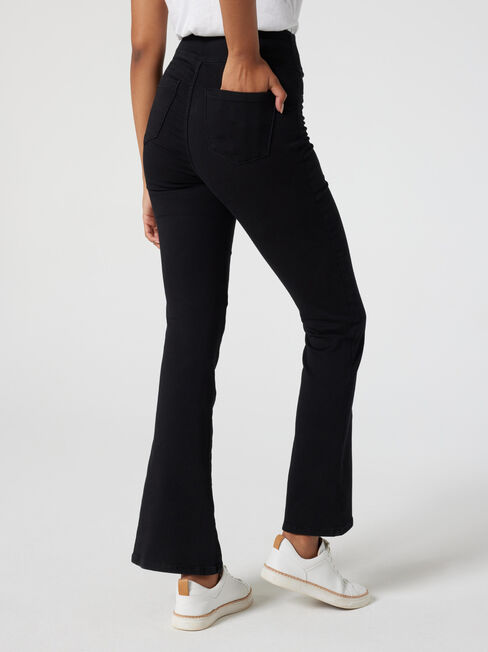 Tessa Luxe Flare Jeans, Black, hi-res