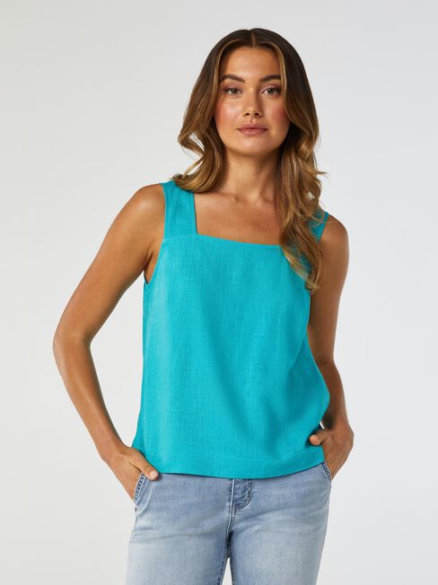 Belle Button Back Cami, Green, hi-res