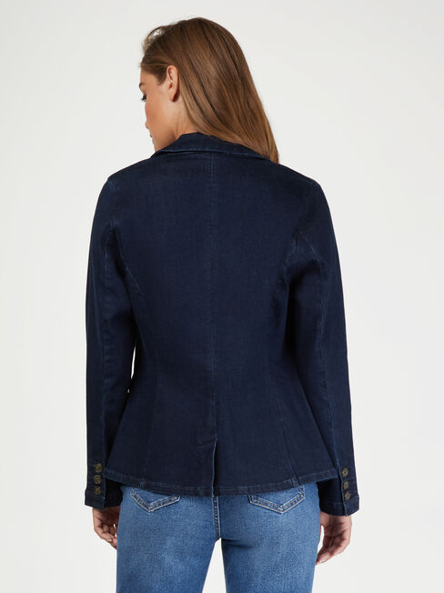 Denim Blazer, Blue, hi-res