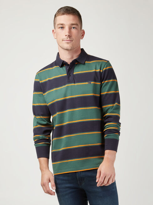 LS Percy Stripe Rugby Polo, Stripe, hi-res