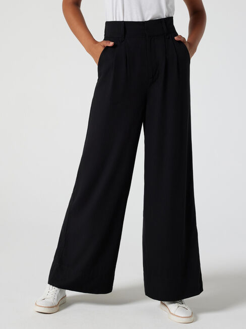 Molly Tailored Wide Leg Pant, Black, hi-res