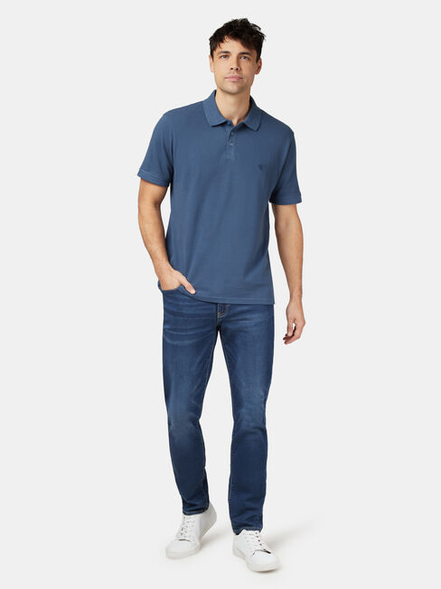 Jacob Short Sleeve Polo, Blue, hi-res