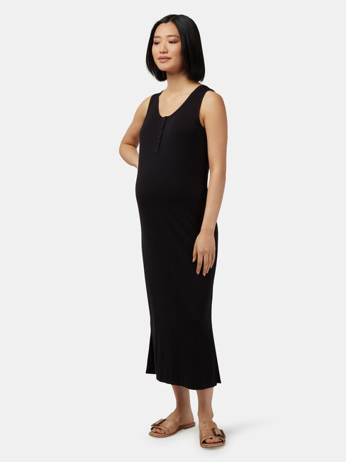 Georgia Henley Maternity Dress, Black, hi-res