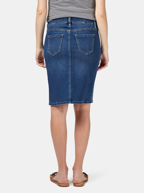 Penelope Maternity Skirt, Blue, hi-res