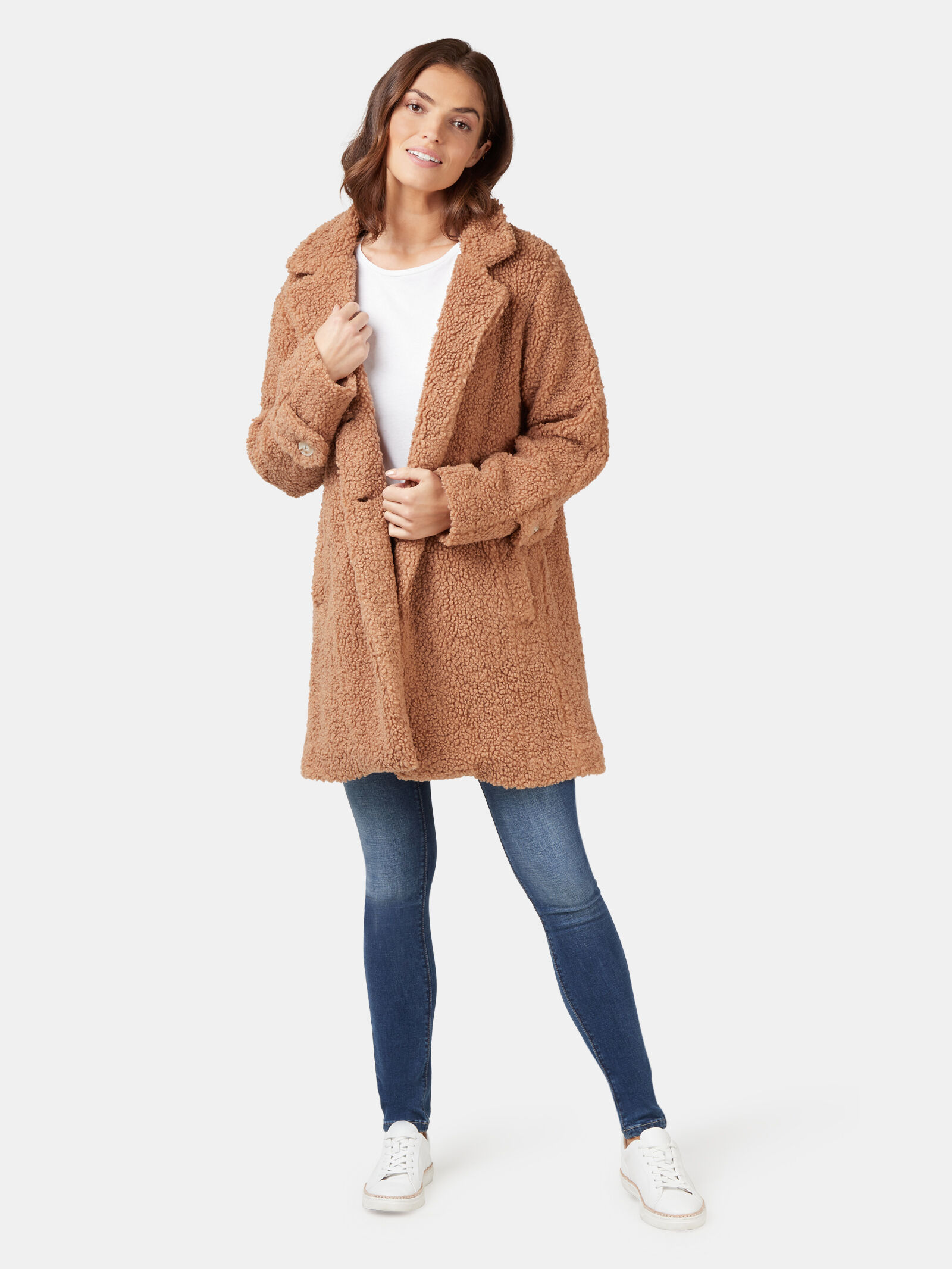 Kyra Longline Teddy Jacket Jeanswest