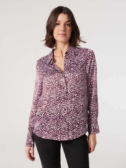 Katia Satin Shirt, Pink, hi-res